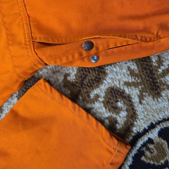 Vintage Orange Boiler Suit Hunting Jumpsuit Retro Utility Workwear Canvas Denim - Picture 9 of 16